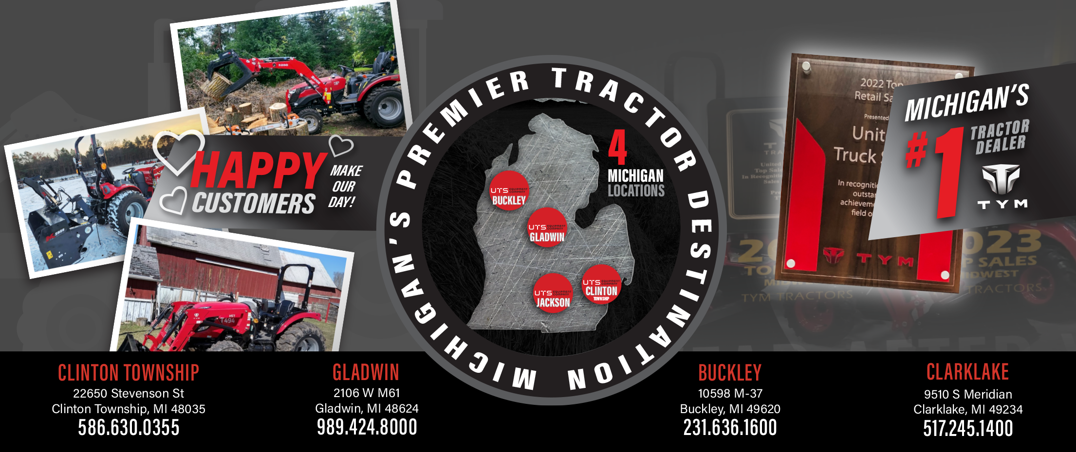 UTS Equipment supply 4 Michigan locations - Your destination for your next tractor
